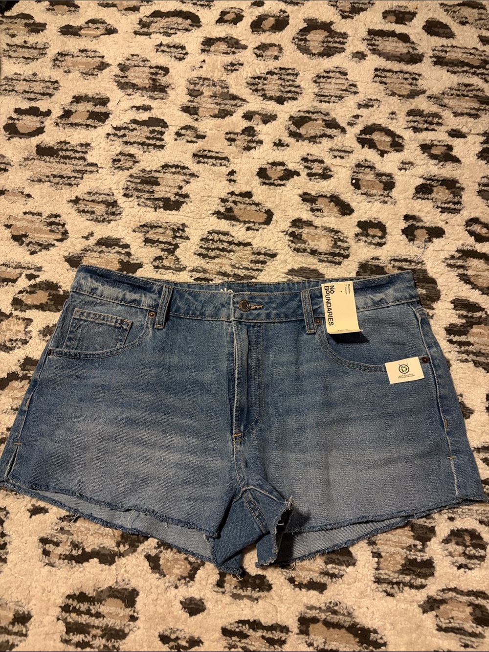 No Boundaries Light Blue Denim Cutoff Shorts